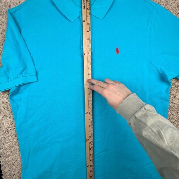 Polo Ralph Lauren Mens Polo Shirt Short Sleeve Pony Logo Size 2XL Light Blue - Picture 3 of 9